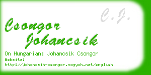 csongor johancsik business card